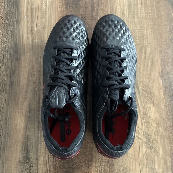 Nike Tiempo Legend 8 Elite FG Soccer Cleats Men Size 10.5 Black Red AT5293-060 main image 5